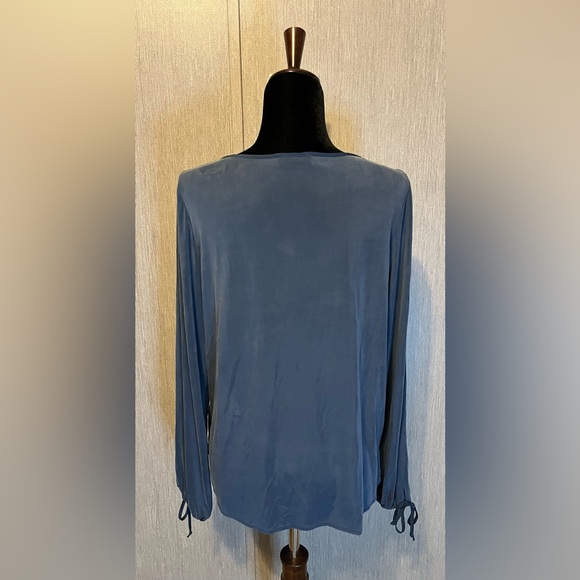 Lola & Sophie Silk Peasant Top size S - Picture 5 of 16